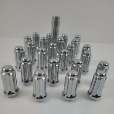 24 EXTENDED XL DUPLEX SPLINE WHEEL LOCK LUG NUTS 14X1.5 M14 1.5 ACORN CLOSE END