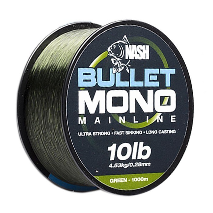 Nash Bullet Mono Mainline 12lb 1000m Brown Carp Fishing Ultra Strong