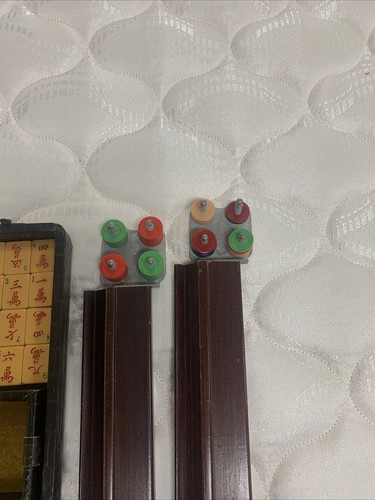 Vintage ROTTGAMES Majong MAH JONG Bakelite Set 152 Pieces 5 Trays Case Dice - Picture 12 of 22