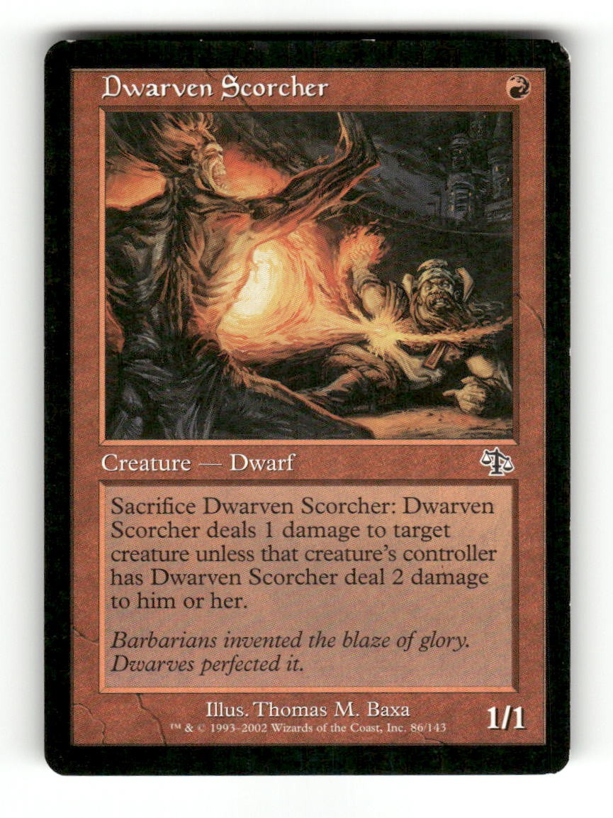 Dwarven Scorcher 86 Common Judgment Magic: The Gathering Near Mint
