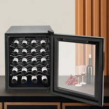 Wine Cooler, Mini Fridge Beverage Refigerator Small Wine fridge 20 Bottle