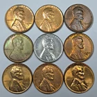 9 Lincoln Wheat Cents Uncirculated/Toned All Different Dates! (Lot#2)