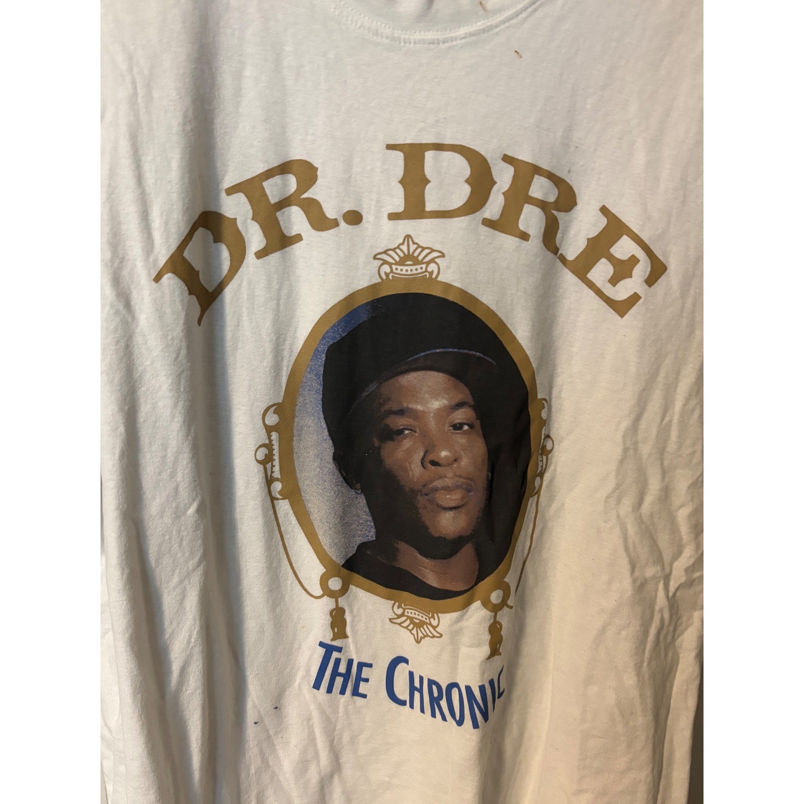 FILA T Shirt Dr. Dre The Chronic Stampa Grafica Hip Hop Rap Tee 2005 braccio della morte