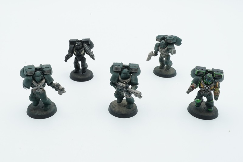 Warhammer 40k Space Marines Assault Squad set of 5 plastic miniatures