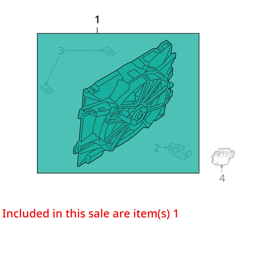 2006 Ford Crown Victoria Electric Radiator Cooling Fan Motor Assembly R3FE0 - Image 2 of 3