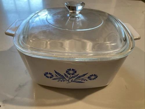 Vintage Corning Ware Blue Cornflower Casserole Dish A-1 1/2-B 1.5L Pyrex P7C Lid