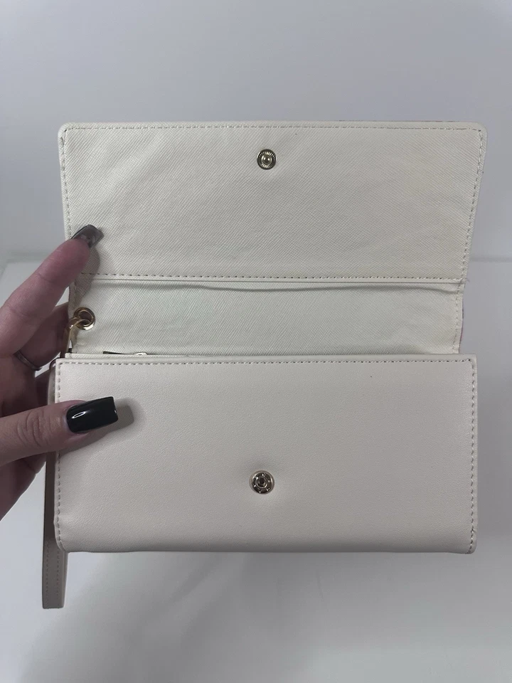 Carteira de couro sintético floral rosa pulseira pré-amada (marca desconhecida) - Imagem 4 de 4