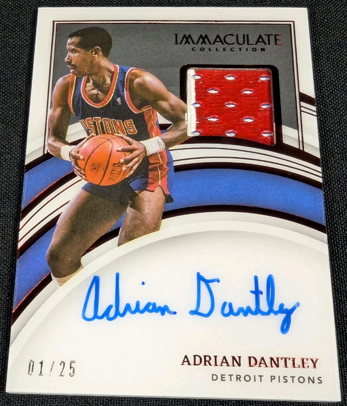 GAME USED/WORN AUTO #1/25 ADRIAN DANTLEY 2 CLR JSY 2021-22 Immaculate Collection