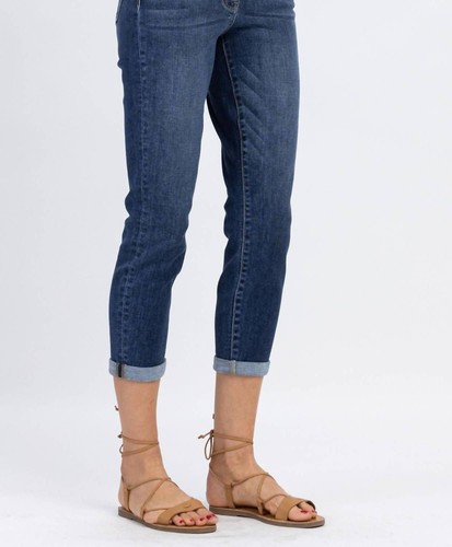 Judy Blue high rise cuffed crop slim denim jeans size 0(24) - 第 3/5 張圖片