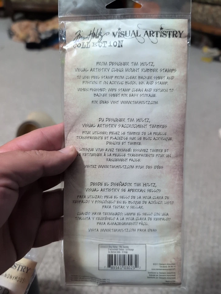 Tim Holtz Visual Artistry Stamper The Journey Travel Cling Stamp  - Image 4 of 4