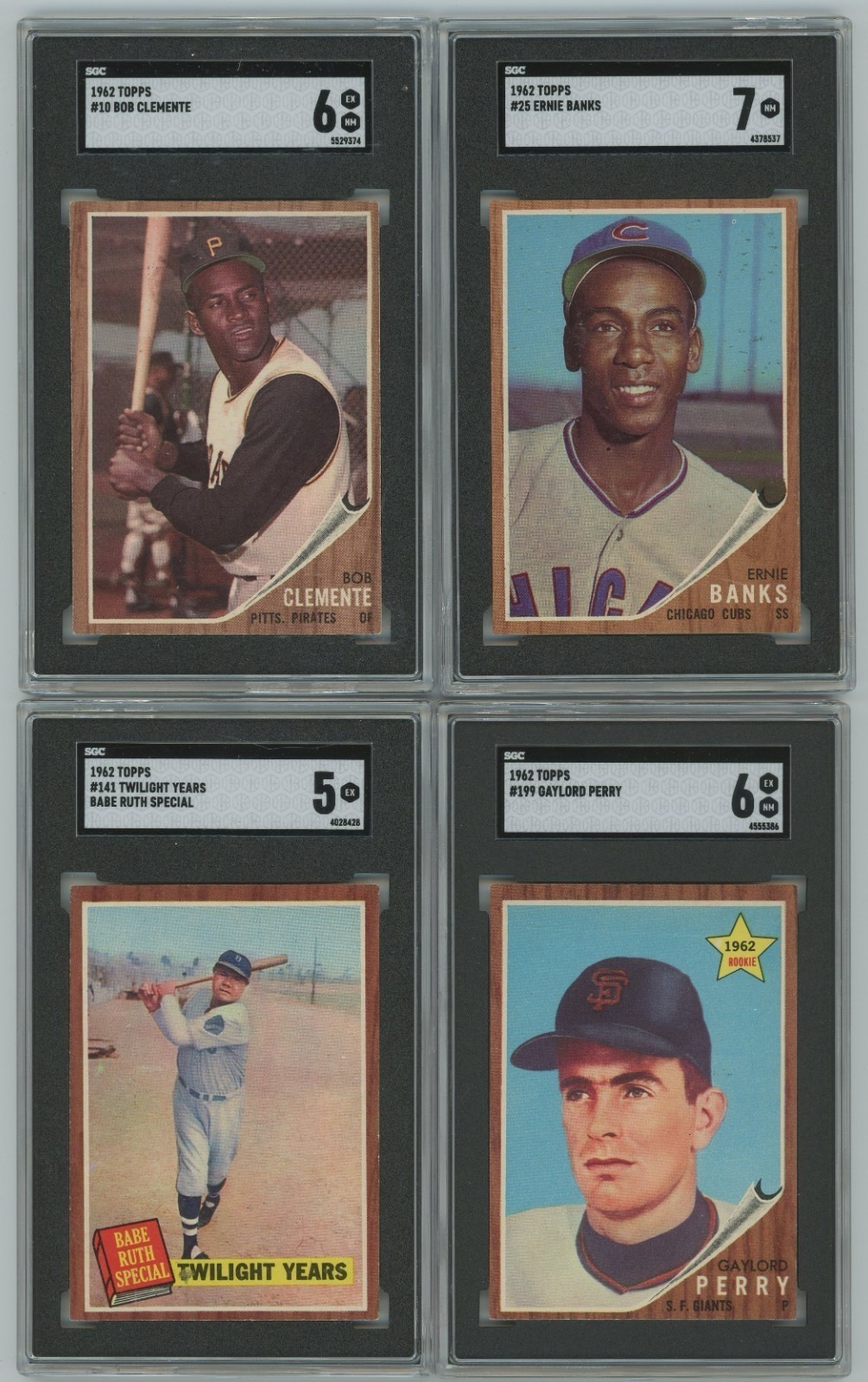 1962 Topps Baseball Card #199 Gaylord Perry (EX-MT) SGC 6