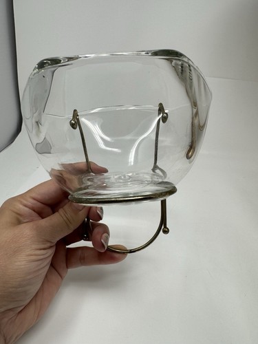 Vintage MCM 1970s Indiana glass chip and dip bracket And Glass Dip Bowl Only - Bild 3 von 10