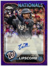 2024 Topps Chrome Update Auto RC Trey Lipscomb #AC-TRL Purple Speckle /299 WSH