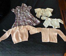 Lot of 40s/50s baby clothes/children's girls mid century 1 dress 4 sweaters