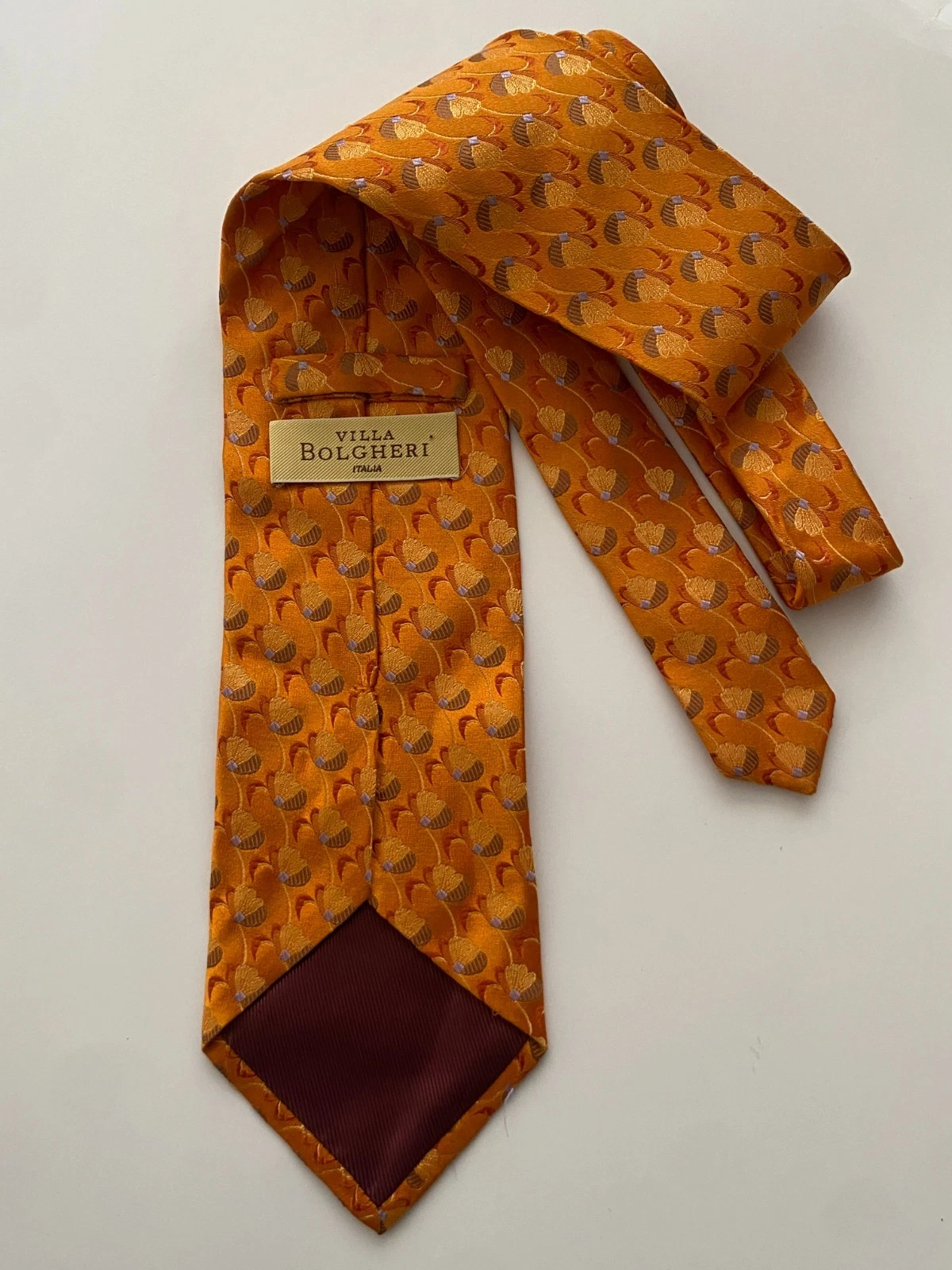 VILLA BOLGHERI SILK TIE 60 X3.75" WIDE.NEW.ITALY. - product detail image 1