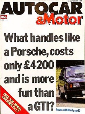 AUTOCAR MAGAZINE 28-SEP-88 - BMW M3 Evolution E30, Skoda 136 Rapid Coupe,