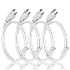 JESLED T8/T5 4FT Integrated LED Tube Light Fixture AC Power Cord Cable with 3...
