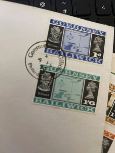 GUERNSEY First Day Cover FDC CORRECTED DEFINITIVES 1970 AS SCAN 2