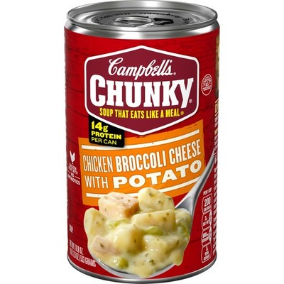 Campbell's Chunky Soup, Chicken Broccoli Cheese 18.8 Ounce (Pack of 1)