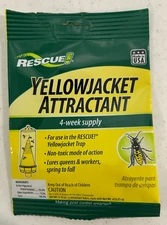RESCUE Yellowjacket Attractant Refill (4Pack) 4 Week Supply New FREE SHIPPING