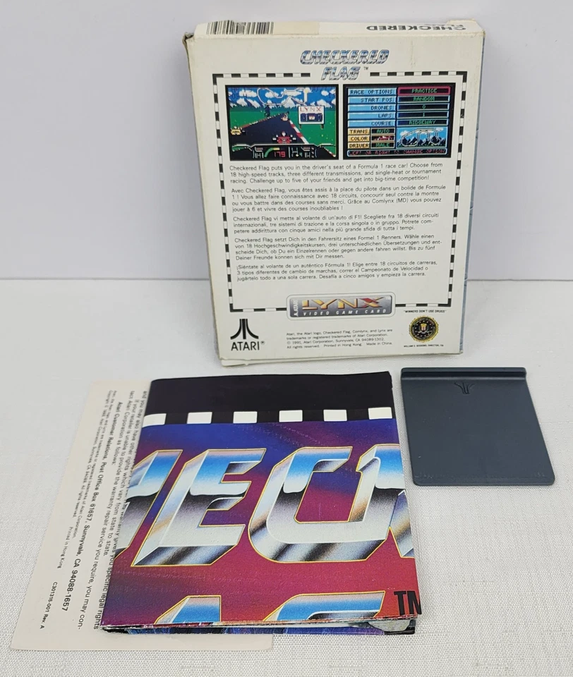 Checkered Flag - Atari Lynx Video Game Cartridge Complete w/ Instructions & Box - Image 2 of 4