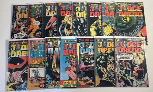 Judge Dredd Comic Lot (13) #5–32 (1984–86 Eagle) FN Avg – British Sci-Fi 2000 AD