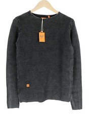 GOOD GENES Men Jumper M Long Sleeved Knitted Black Pure Cotton Pull On Sweater