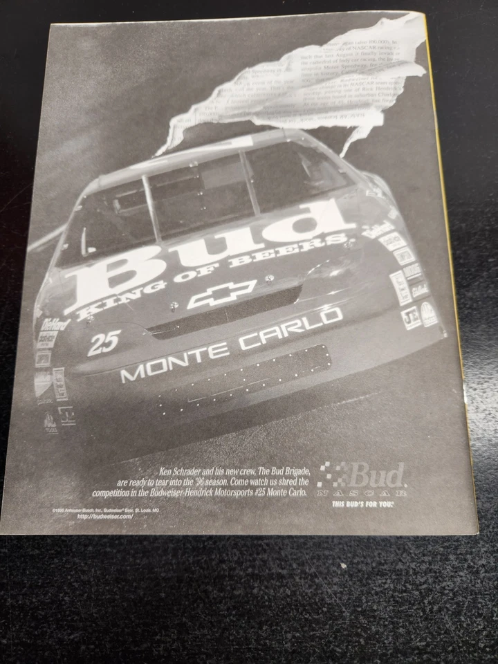 1996 Holland Speedway NASCAR Winston Racing Series Program - Image 2 of 4