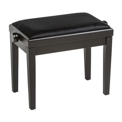 Fame PB-10C BK Klavierbank Höhenverstellbar Gepolstert Schwarz Matt 53x31cm