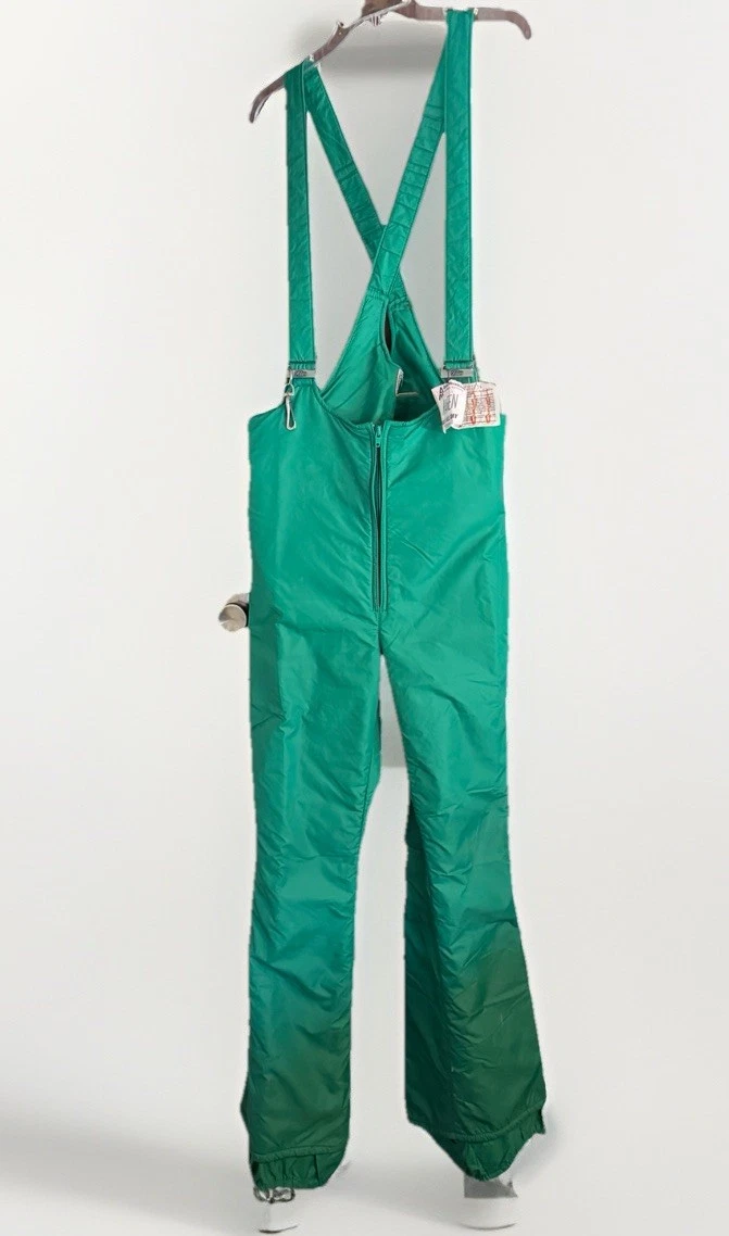 VNTG ROFFE BibOveralls Snow/SkiPants Green W SEE PICS 4 FLAWS/MEASUREMENTS