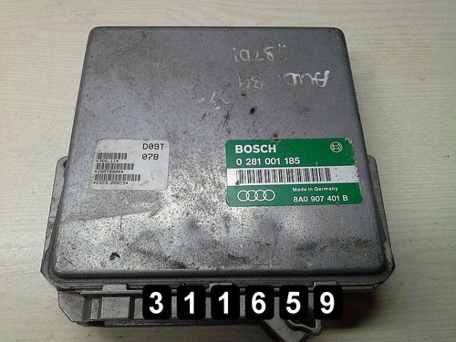 Audi 80 Steuergerät Bosch 0281001185/8A0907401B Bj 1994 Original