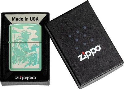 ZIPPO - BENZIN - FEUERZEUG - DUCK HUNTING GELASERT - GREEN - NEUHEIT 2026 - NEU