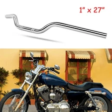 1" 25mm Motorcycle Drag Bar Handlebar Tracker Chrome For Harley Honda Yamaha