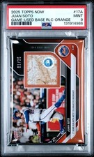 🔥🔥🔥1/25🔥🔥🔥2025 Topps Now JUAN SOTO Game Used Base Relic Orange /25 PSA 9