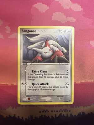 Pokemon Karte Zangoose EX Smaragd Rare 21/106 Near Mint
