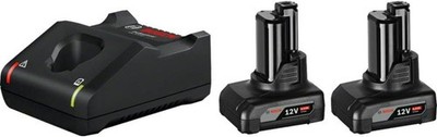Bosch Professional 12V System Akku Starter-Set: 2x GBA 12V 6.0Ah Akku