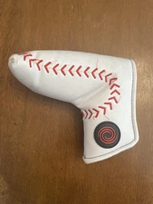 ODYSSEY BASEBALL BLADE PUTTER HEAD COVER HEADCOVER - some fraying threads