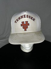 Vintage ATE UT Tennessee Volunteers Vols Mesh SnapBack Trucker Hat Cap White