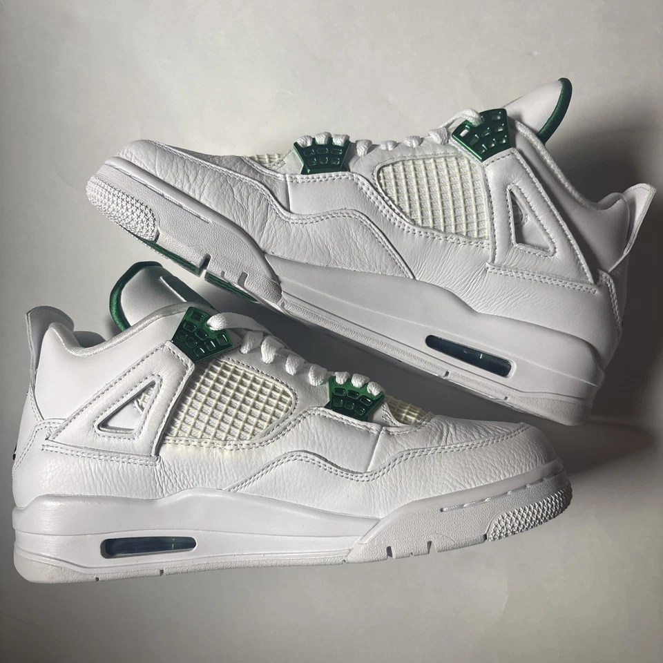 耐克 Air Jordan 4 Retro 'Green Metallic' 2020 男式 9 运动鞋 CT8527-113 无盒 — 第 2/4 张图片