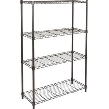 Heavy Duty Steel Wire Shelving 4 Tier Adjustable Storage Garage Kitchen