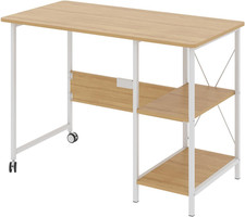 Scrivania Pieghevole, Dimensioni: 107X55X75Cm, Max - 150 Kg, Con Piano, Salvaspa