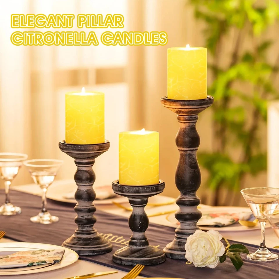 Lemongrass Scented Pillar Candles 2x4 Inch, Large Citronella Candles，Pillar C... - Image 2 of 4