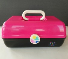 Pink Black Caboodles 5626 Make Up Case Mirror Made In USA Makeup Travel Case