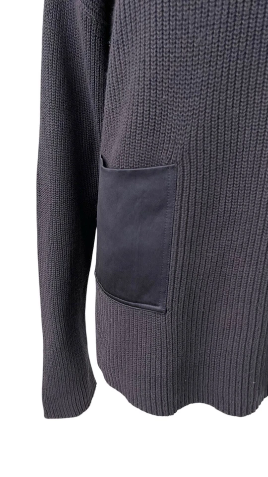 Suéter de Bolsillo Boss Faonia XL Azul Algodón Mezcla de Cachemira Cuello Simulado Manga Larga Foto 4 de 4