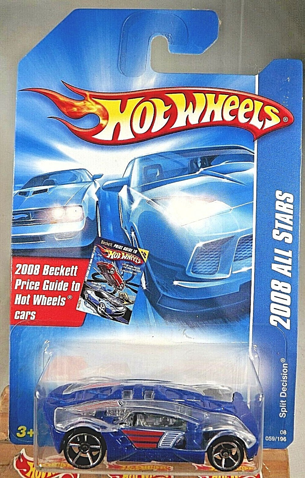 2008 Hot Wheels #59 All Stars SPLIT DECISION Blue Variant w/Chrome OH5 Spokes