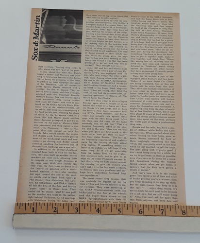 1969 SOX  & MARTIN  ORIGINAL 1969 ARTICLE - Foto 2 di 2