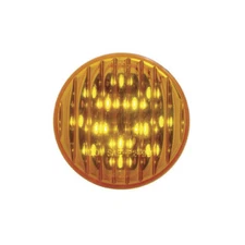 Amber 2.5" Round 13 LED Truck Trailer Side Marker Clearance Light Kit / Grommet