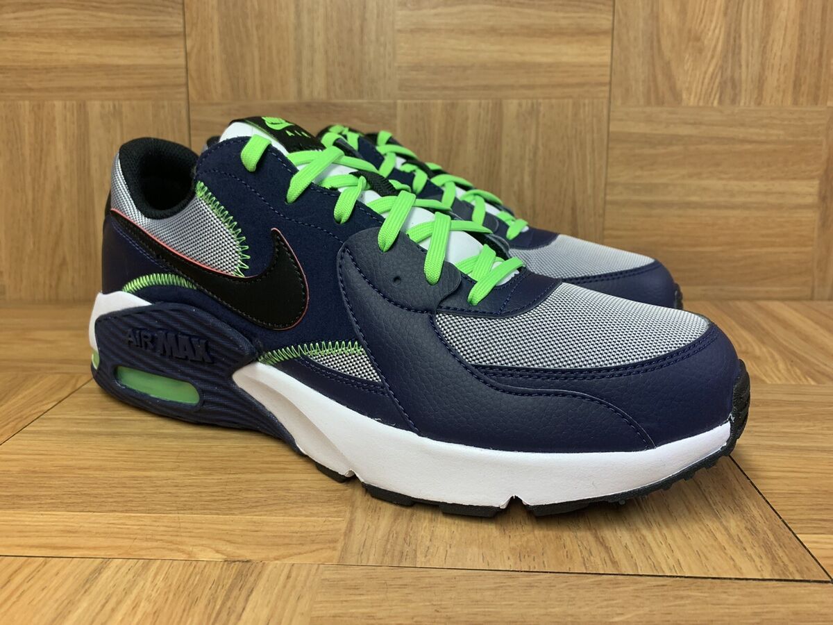 RARE🔥 Nike Air Max Excee Blackened Blue Neon Green Sz 10.5 RARE🔥 Nike Air Max Excee Blackened Blue Neon Green Sz 10.5