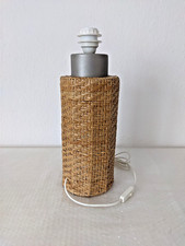 LAMPADA DA TAVOLO IN RATTAN IKEA VINTAGE ANNI 80 E27 36X15CM ABAT JOUR