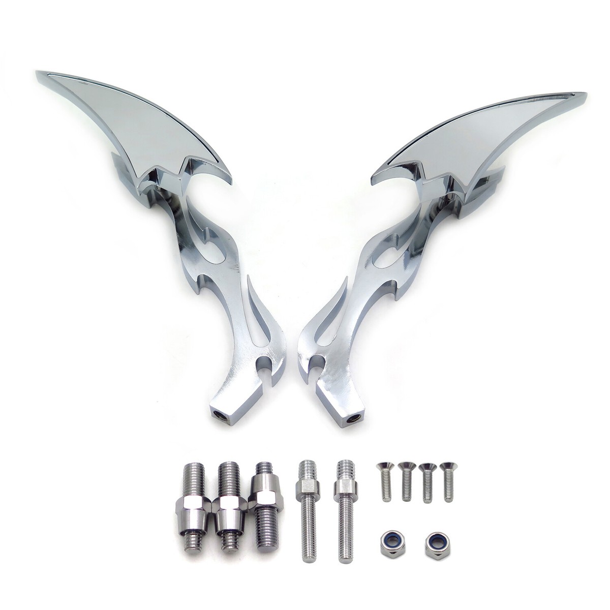 置物 HIRO69 HongK Alloy Arrow Flame Handle Mirror For All Honda/Kawasaki